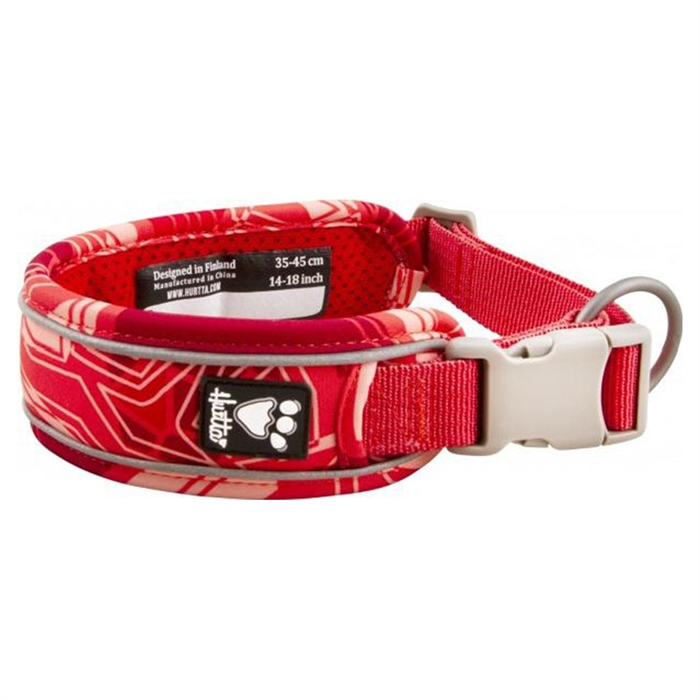 Hurtta Weekend Warrior ECO Hunde Halsbånd i Coral Camo 45-55 cm.