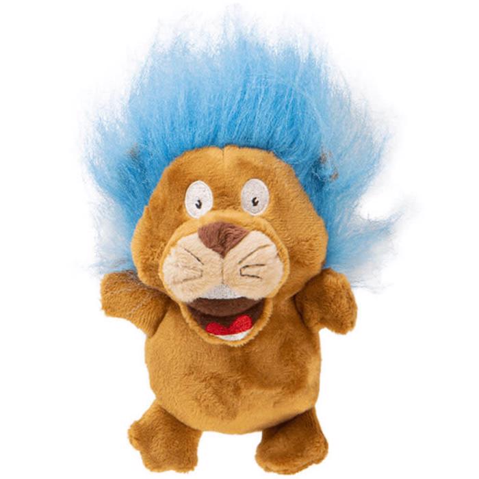 GoDog Silent Squeak Crazy Hair Lion Hundeleg i Stilhed