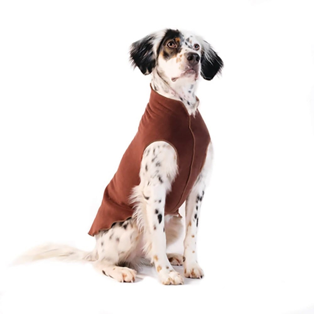 GoldPaw Hunde Fleece Stretch Pullover ChestNut Brown