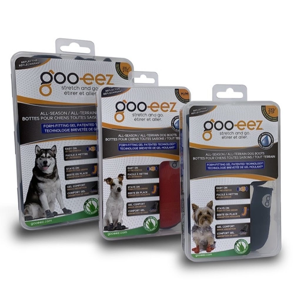 Gooeez Lites Dog Booties (4-pack) 2XL Black/Black