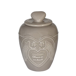 Happy House Memorial Collection Urne Til Din Himmelhund Beige