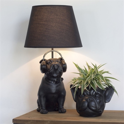 Happy House Sort Designer Urtepotteskjuler Fransk Bulldog