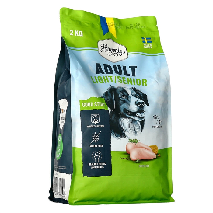 Heavenly Adult Kornfrit Hundefoder Light Senior 2kg