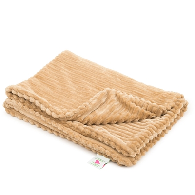 Hugglehounds Scout Blankie Double Sided LUKSUS Tæppe Khaki Creme