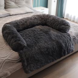 Hundeseng Comfy Plys Fluffy Specielt Til Sofa & Seng Antracit