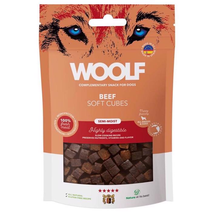 Woolf Soft Cubes with Beef Lækre Bløde Godbidder 100g