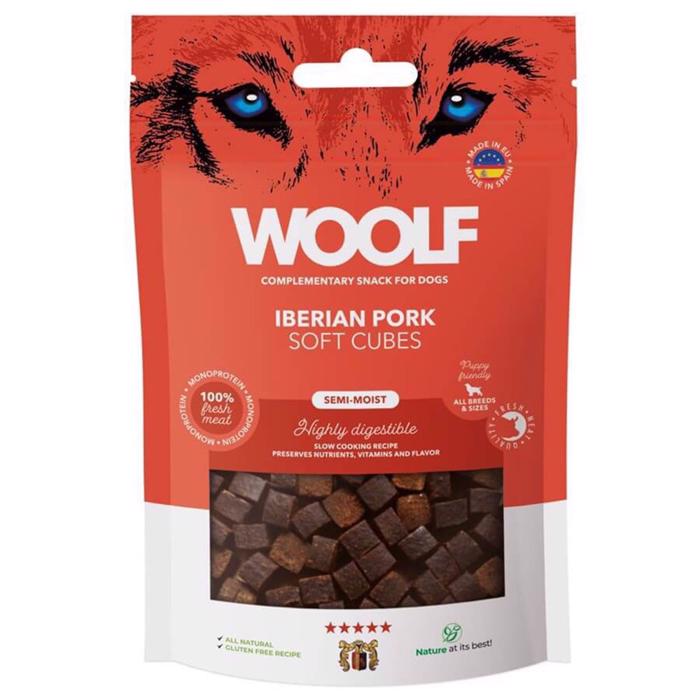 Woolf Soft Cubes with Iberian Pork Lækre Bløde Godbidder 100g