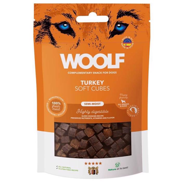 Woolf Soft Cubes with Turkey 100g