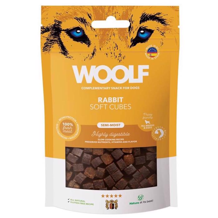 Woolf Soft Cubes with Rabbit Lækre Bløde Godbidder 100g
