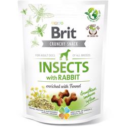 Brit Crunchy Snack Insects Rabbit Beriget Med Fennikel 200 gram