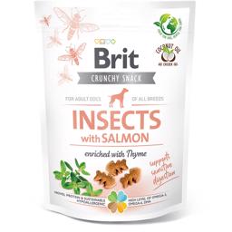 Brit Crunchy Snack Insects Salmon Beriget Med Timian 200 gram