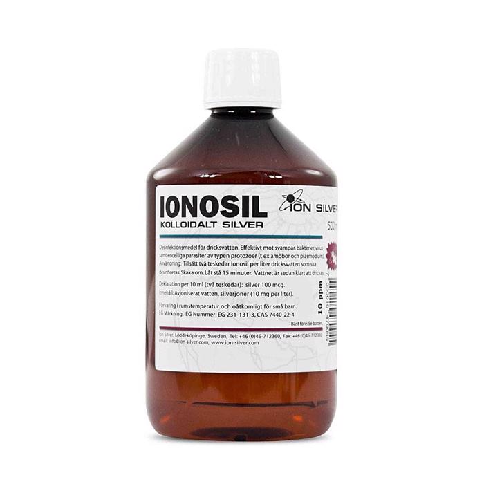 Ion Silver Sølvvand Ionosil Kolloidalt Effektiv Bakterie Dræber 500 ml