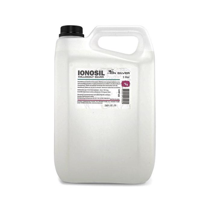 Ion Silver Sølvvand Ionosil Kolloidalt Effektiv Bakterie Dræber 5 liter