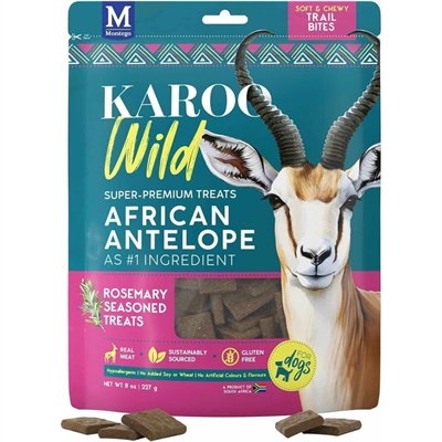 KAROO Wild Super Premium Trail Bites Frisk Antilope Kød & Rosmarin 227g