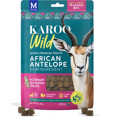 KAROO Wild Training Bites Soft & Chewy Antilope Kød & Rosmarin 113g