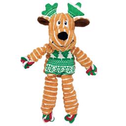 Kong Holiday Floppy Knots Rensdyr med Grøn Sweater & Grønt Gevir