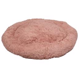 Krems Donut Relax Fleece Hundeseng Fluffy Old Pink 90cm