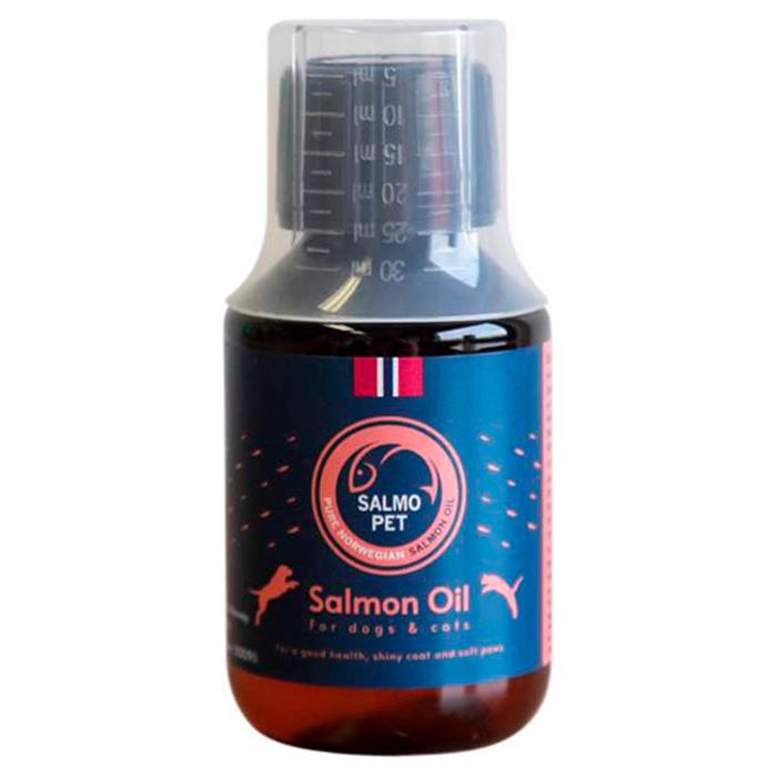 SalmoPet Pure Norwegian Lakseolie Til Hund & Kat Prima Kvalitet 100ml - DATOVARER
