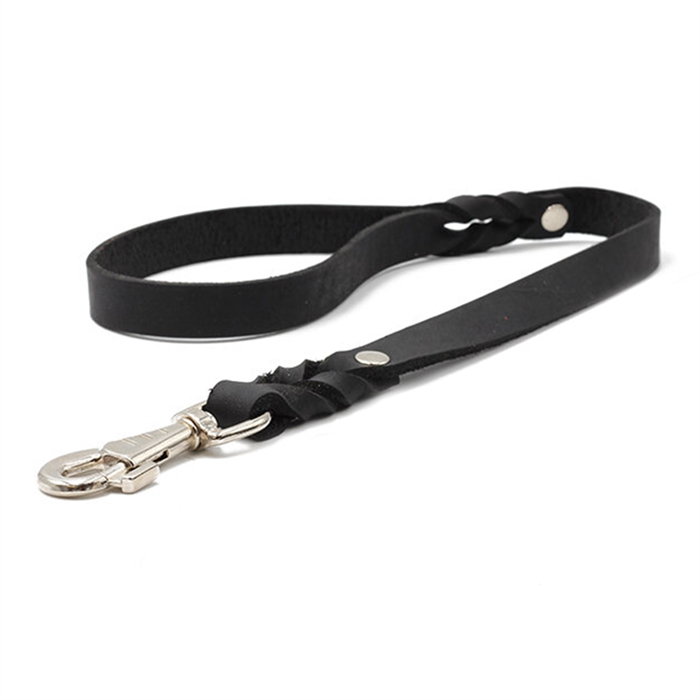 Deluxe Håndlavet Læderline i Sort & Messing 60 cm