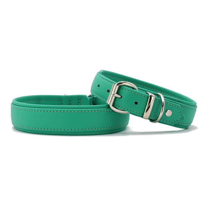 Læder Halsbånd Model Classic Soft Holi Jade Green