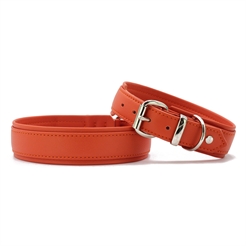 Læder Halsbånd Model Classic Soft Holi Mandarine