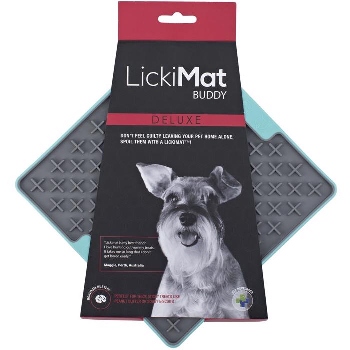 LickiMat Hunde Mad Måtte Buddy Turkis Deluxe Fodring Med Aktivering
