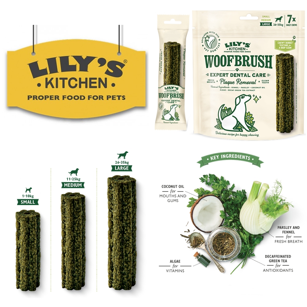 Lily's Kitchen WoofBrush Dental Chews Care 3 Størrelser
