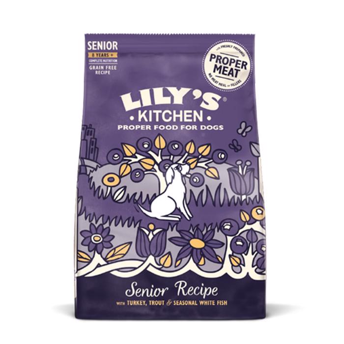 Lily\'s Kitchen Kornfrit Foder til ældre Hunde m. Kalkun, Ørred & Hvid Fisk