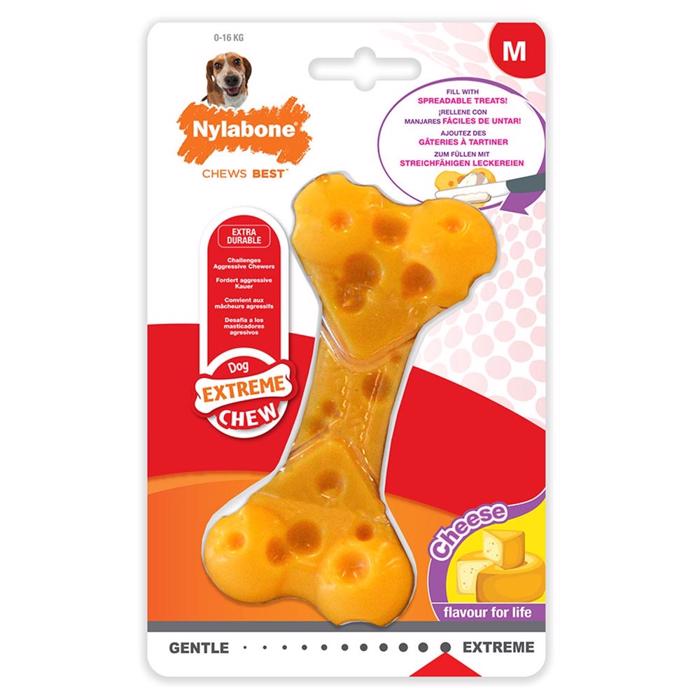 Nylabone Extreme Chew Cheese Bone Tyggelegetøj Med Ostesmag