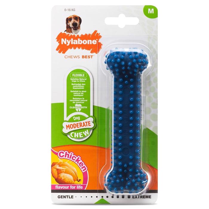 Nylabone Moderate Dental Chew Bone Tyggelegetøj Med Kyllingesmag