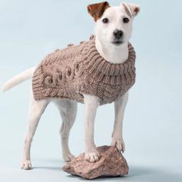 Paikka Luksus Striktrøje til Hunden i Taupe