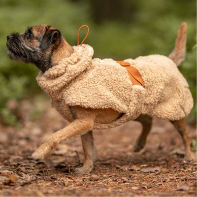 Paikka Sherpa Hunde Trøje Luksus Vamset Jakke Taupe