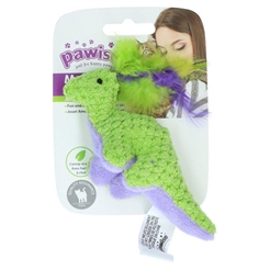 Pawise Meow Meow Kattelegetøj Dinosaur Grøn & Lilla