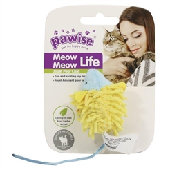 Pawise Meow Meow Kattelegetøj Mus Gul & Blå