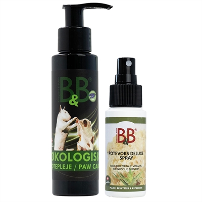 B&B Potepleje Creme & Potevoks Spray Plejesæt