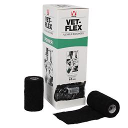 Kruuse Power Vet Flex Selvklæbende Bandage Sort Dyrlægens Valg 10cm 