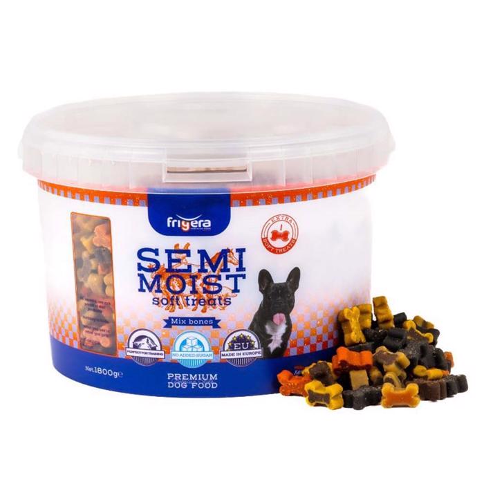 Frigera Semi Moist Bløde Hunde Godbidder Mix Bones STORKØB 1,8 Kg