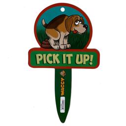 Waggy Beagle Hundeskilt Med Teksten PICK IT UP