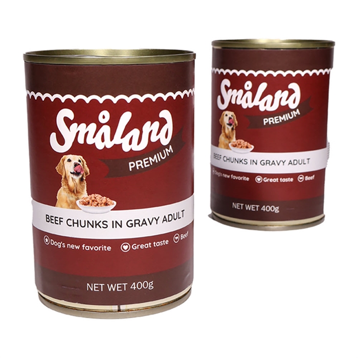 Småland Premium Vådfoder Chunks In Gravy Adult BEEF