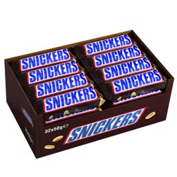 Snickers Chokoladebar En Kasse Med 32 stk