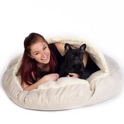 SnooZer Cozy Cave Hundehule LUXURY MICROSUEDE Design Buckskin 