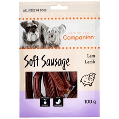 Companion Soft Sausage Lækre Pølser med Lam 100g