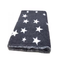 Vet Bed Extra Soft Design Antracit White Stars Antracite 100 x 150cm