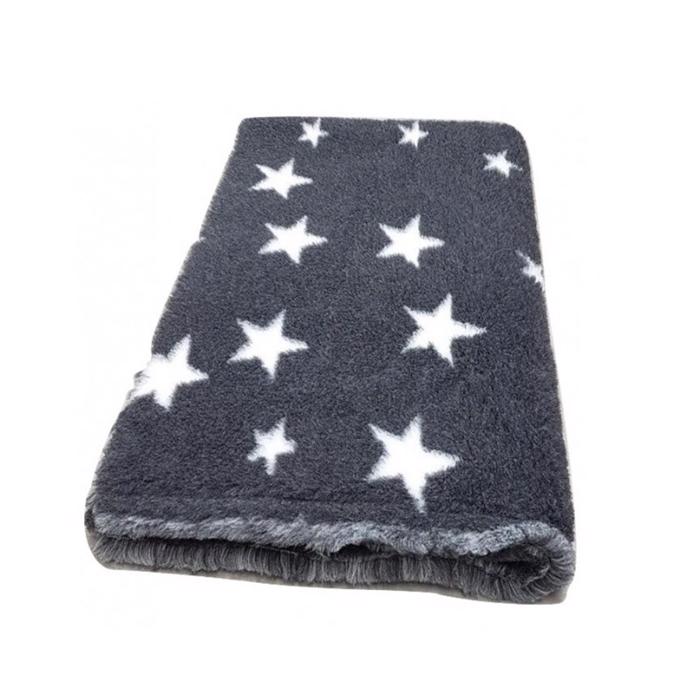 Vet Bed Extra Soft Design Antracit White Stars Anthracite 100 x 75cm