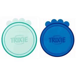 Trixie Dåselåg Til Vådfoder I Smarte Farver 2-Pack Ø10cm Blå Grøn