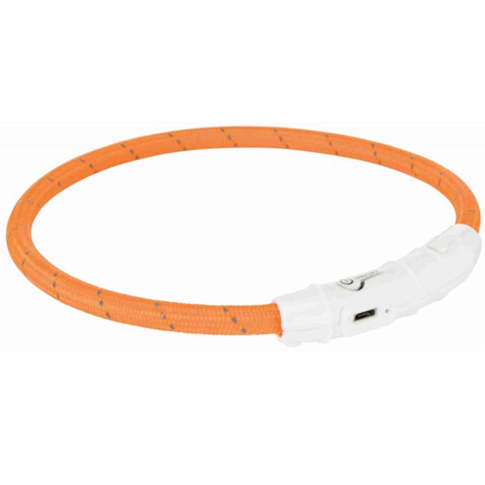 Trixie Safer Life USB Lys Halsbånd Flash Orange