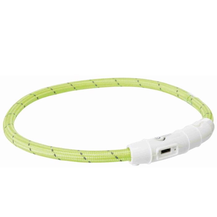 Trixie Safer Life USB Lys Halsbånd Flash Green