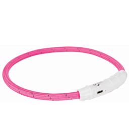 Trixie Safer Life USB Lys Halsbånd Flash Pink
