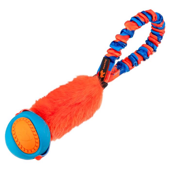 Tug-e-nuff Pocket PowerBall Fauxtastic Orange Kunstpels Dummy med Bold & Snor