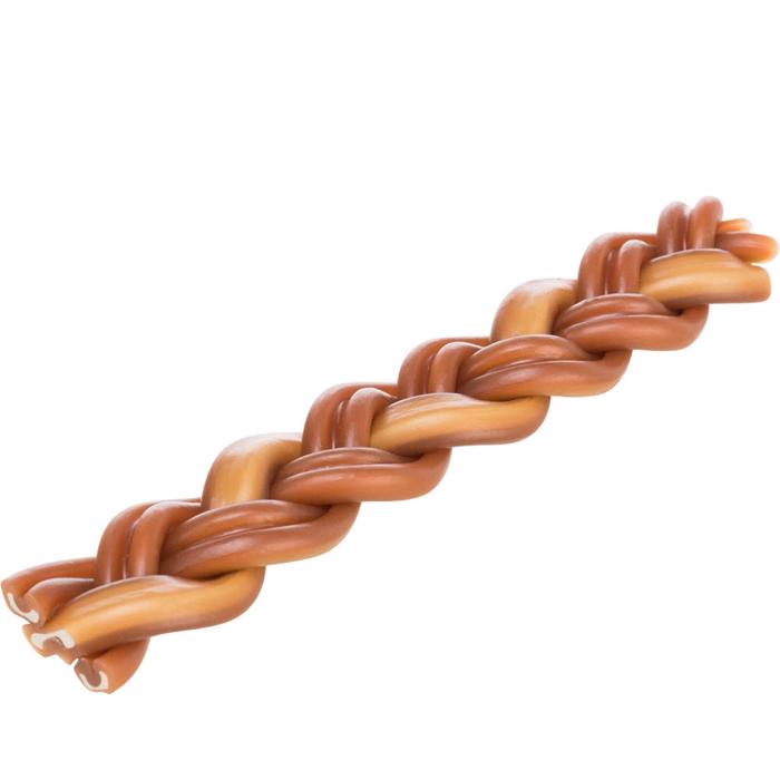 Okse Energi Tyggeben Flettet Braid Bull Pizzle Med Kyllingefyld 15 cm